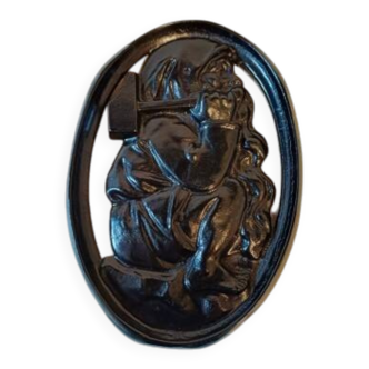 Mason font character with hammer "blacksmith"