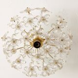 Ceiling flowers in murano glass and brass