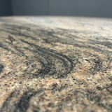 Vintage oval granite dining table, 1970s