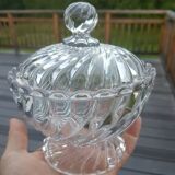 Sucrier en cristal de Baccarat modèle bambou signé
