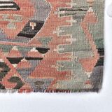 5x9 Red & Brown Tribal Kilim Rug 157x279Cm