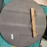 Enamel mirror on Volvic lava by Jacques Avier, 1980s