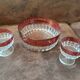 Salad bowl set and its 2 crystal cups