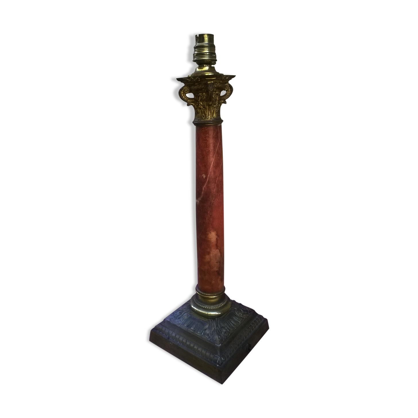 Ancient marble lamp foot