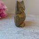 Old Brass Owl Animal Figurine
