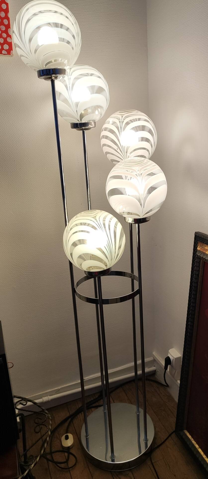 Toni Zucherri Murano floor lamp Venini 1970