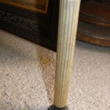 Glass, steel and bronze shelf, circa 1950