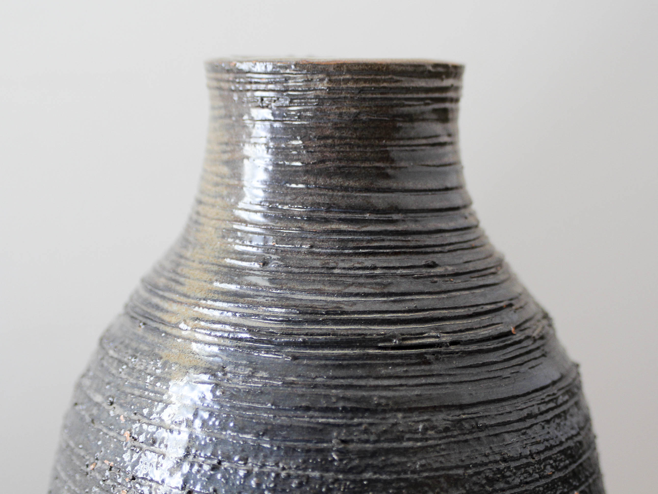 Glazed terracotta vase