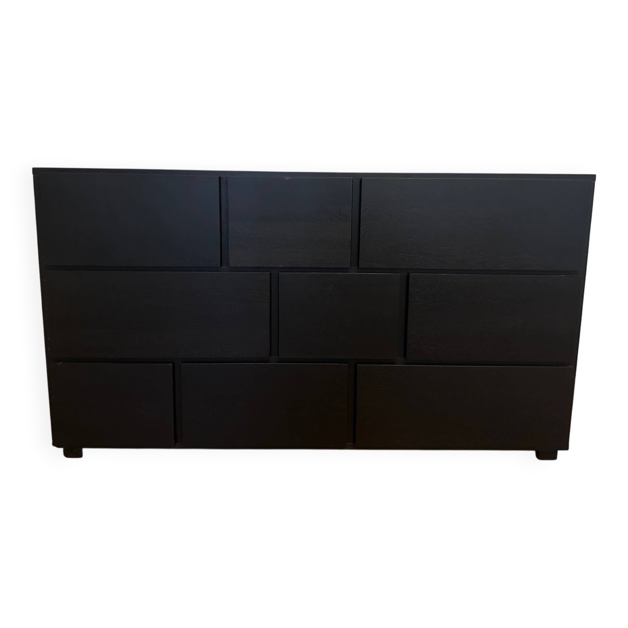 Black Hanita chest of drawers from Habitat in good condition - 9 drawers