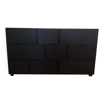 Black Hanita chest of drawers from Habitat in good condition - 9 drawers