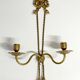 Antique Pair of 2-Light Wall Lights - Gilt Bronze - Louis XVI Style Knot