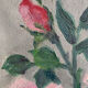 Oil on canvas bouquet of roses