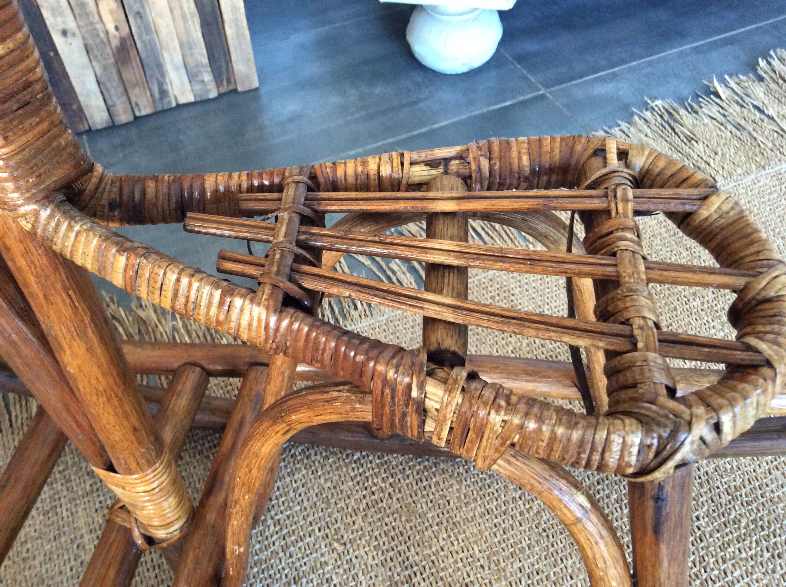 Rattan rocking horse