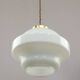 Mid-Century Italian Opaline and Brass Pendant Lamp