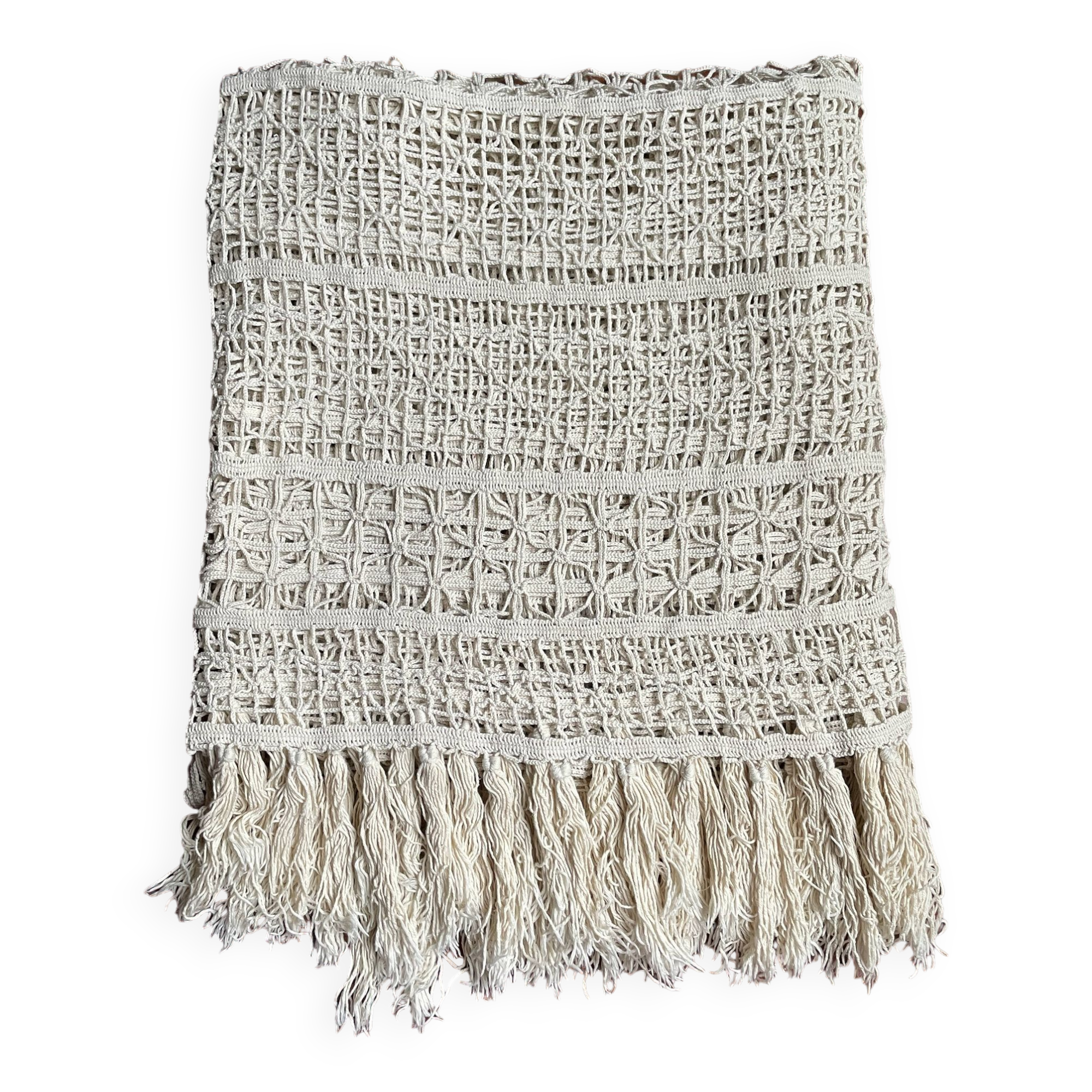 Bedside rug - throw in old cotton thread