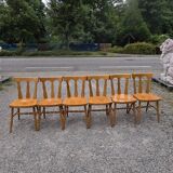 Baumann series of six bistro chairs