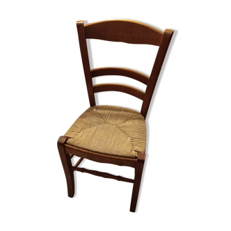 Chaise bistrot paillée