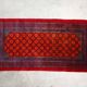 Ancient Khotan carpet, hand-knotted, floral pattern, Turkestan, 1960s.