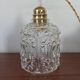 Suspension in moulded glass with floral decoration