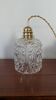 Suspension in moulded glass with floral decoration