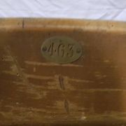 Luterma antique theatre bench circa 1930, vintage wrought iron cinema bench