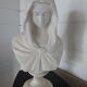 Bust of the Virgin in alabaster by Guglielmo Pugi.