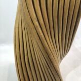 Mehitabel McGuire Twisted Pedestal Bamboo Dining Table MidCentury Boho 1970