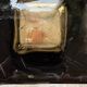 Rectangular smoked glass vase design in retro vintage Murano spirit