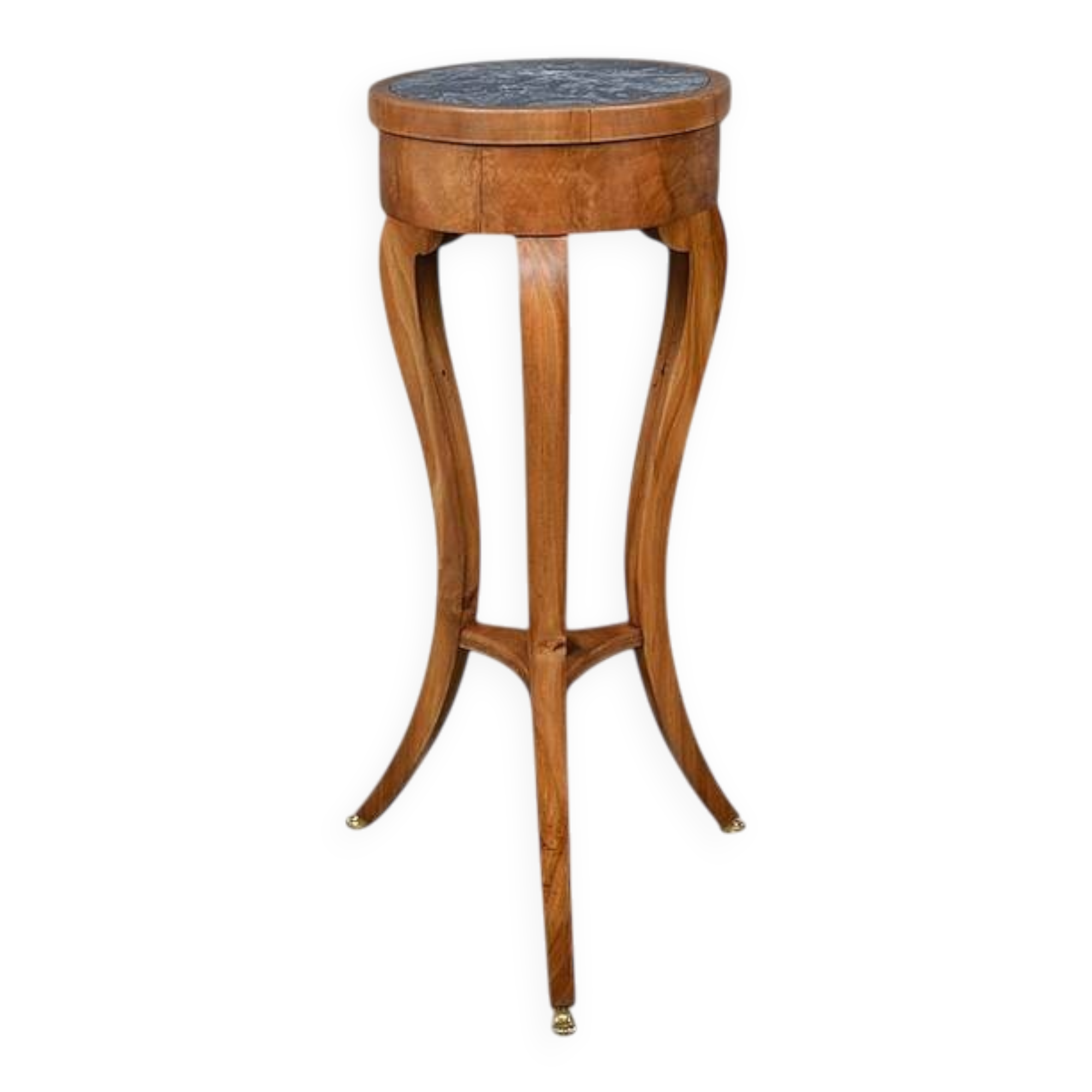 Cherrywood and marble pedestal table, Restoration period – early 19th century