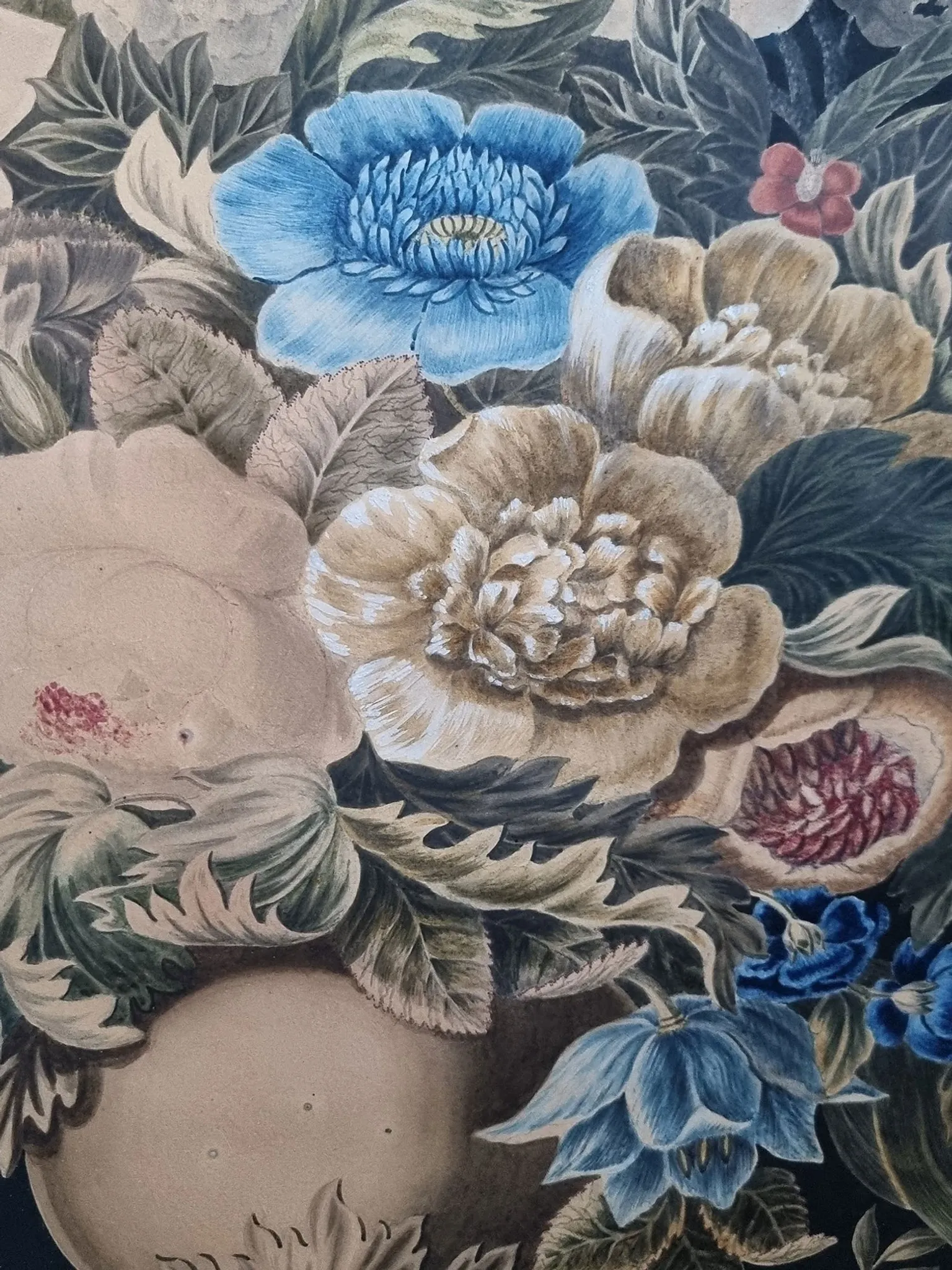 Pair of neoclassical flower still lifes – F.M. de Spaen-de Bylandt, 1809