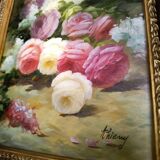 Oil on panel signed "Thierry" - Ornate frame