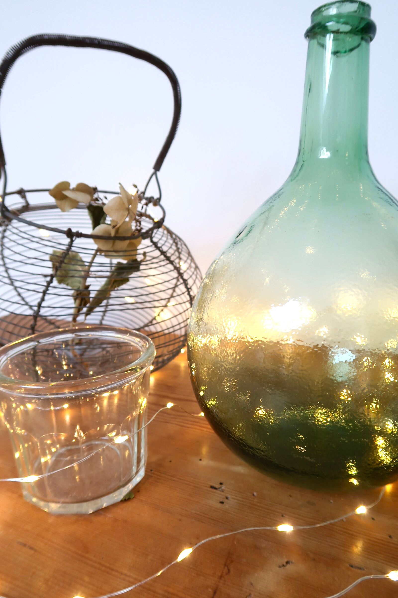 Demijohn green/blue round small format