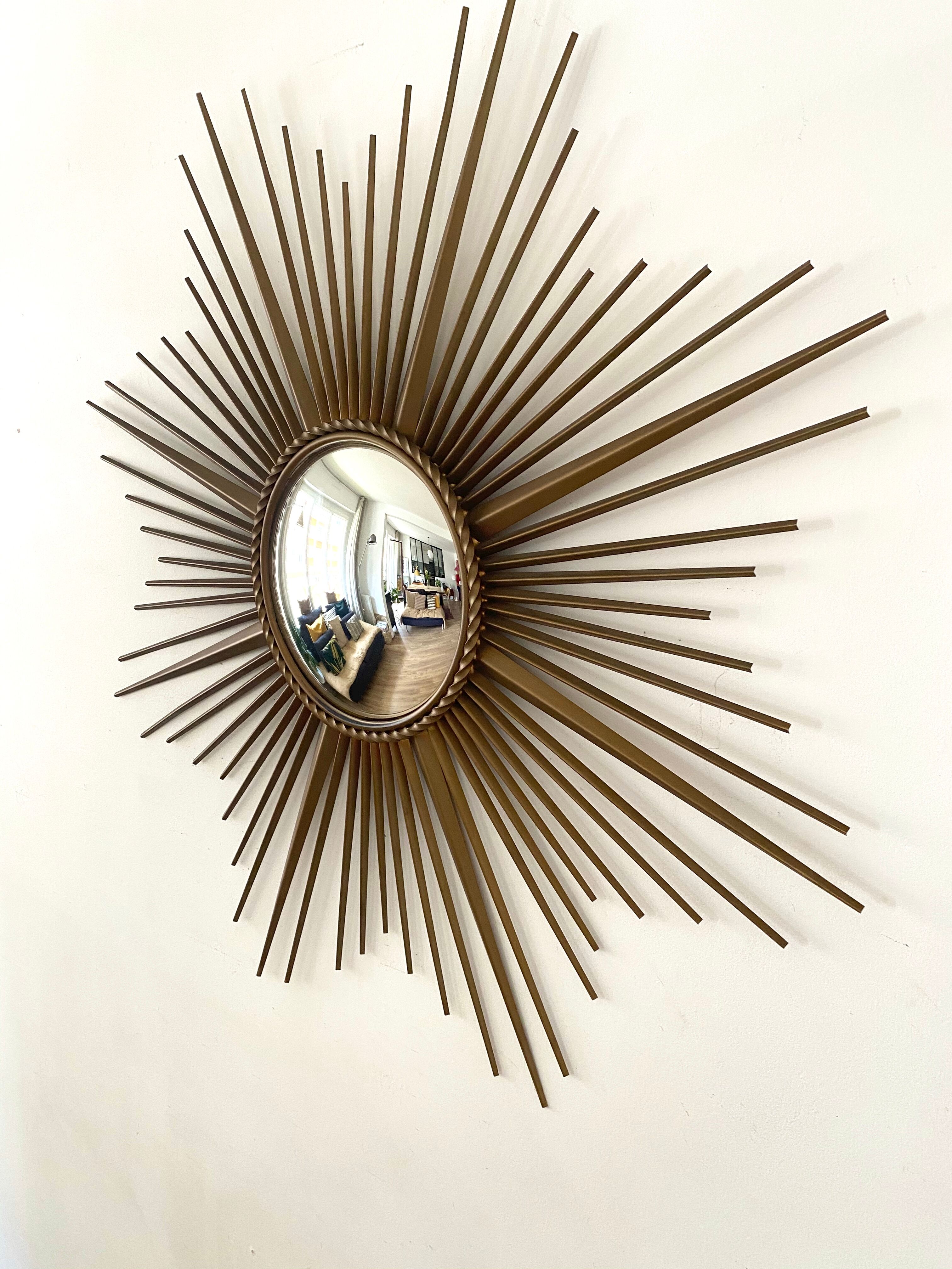 Mirror Chaty Vallauris vintage witch's eye 91cm