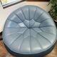 Ottoman Ensemble Cinna — 2 armchairs + leather pouf — Noé Duchaufour-L.