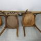 Lot de 4 chaise de bistrot en bois vintage