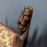 Pair of Renaissance style walnut armchairs