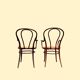 Deux fauteuils J&J Kohn 1900 en bois courbé