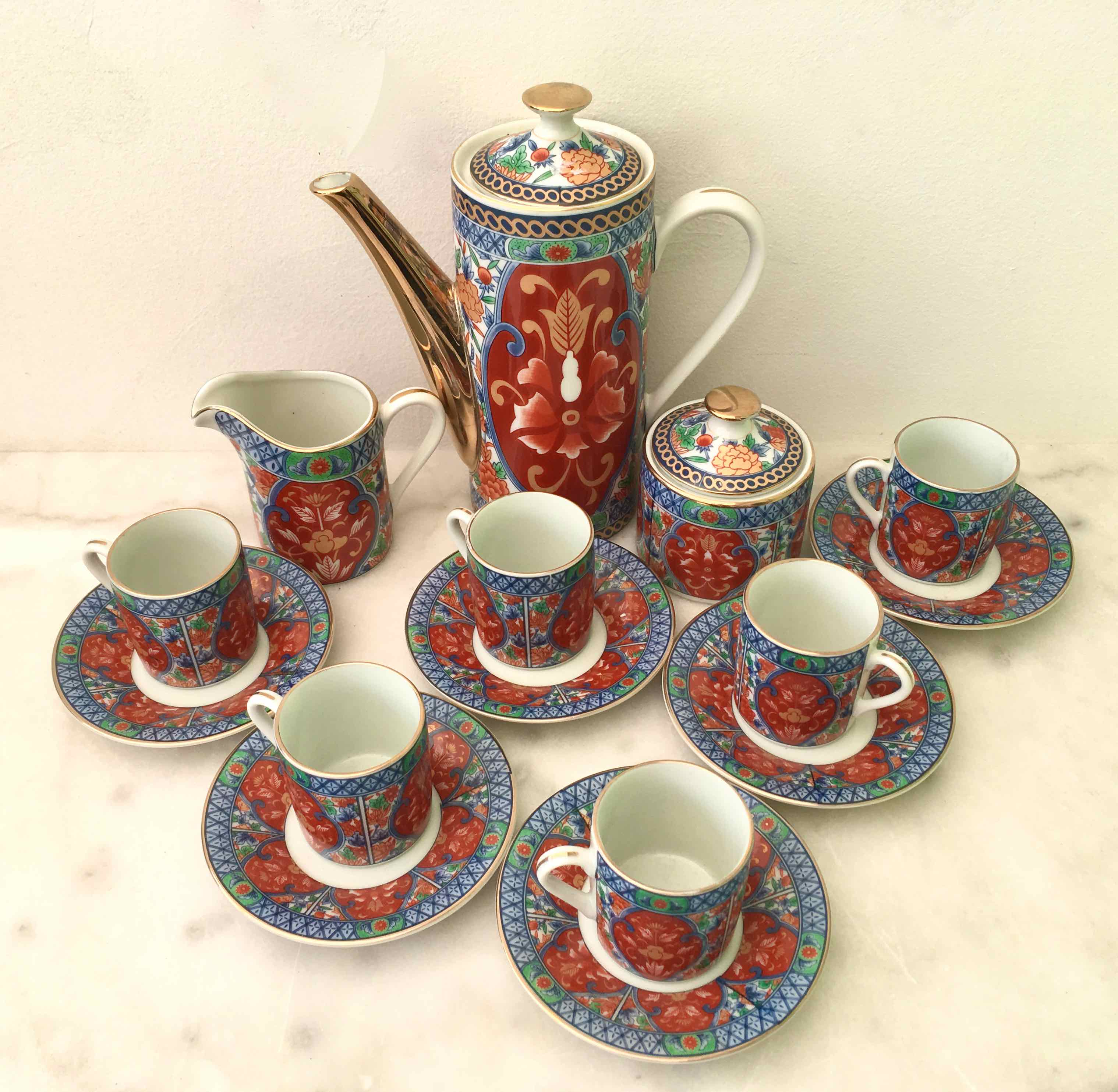 Japanese tea or coffee set for 6 p.
