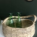 Basket woven palm leaves