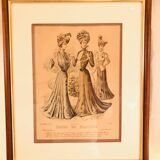 Peinture : Gravé « style français 19e siècle ».