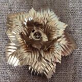Applique fleur en métal doré