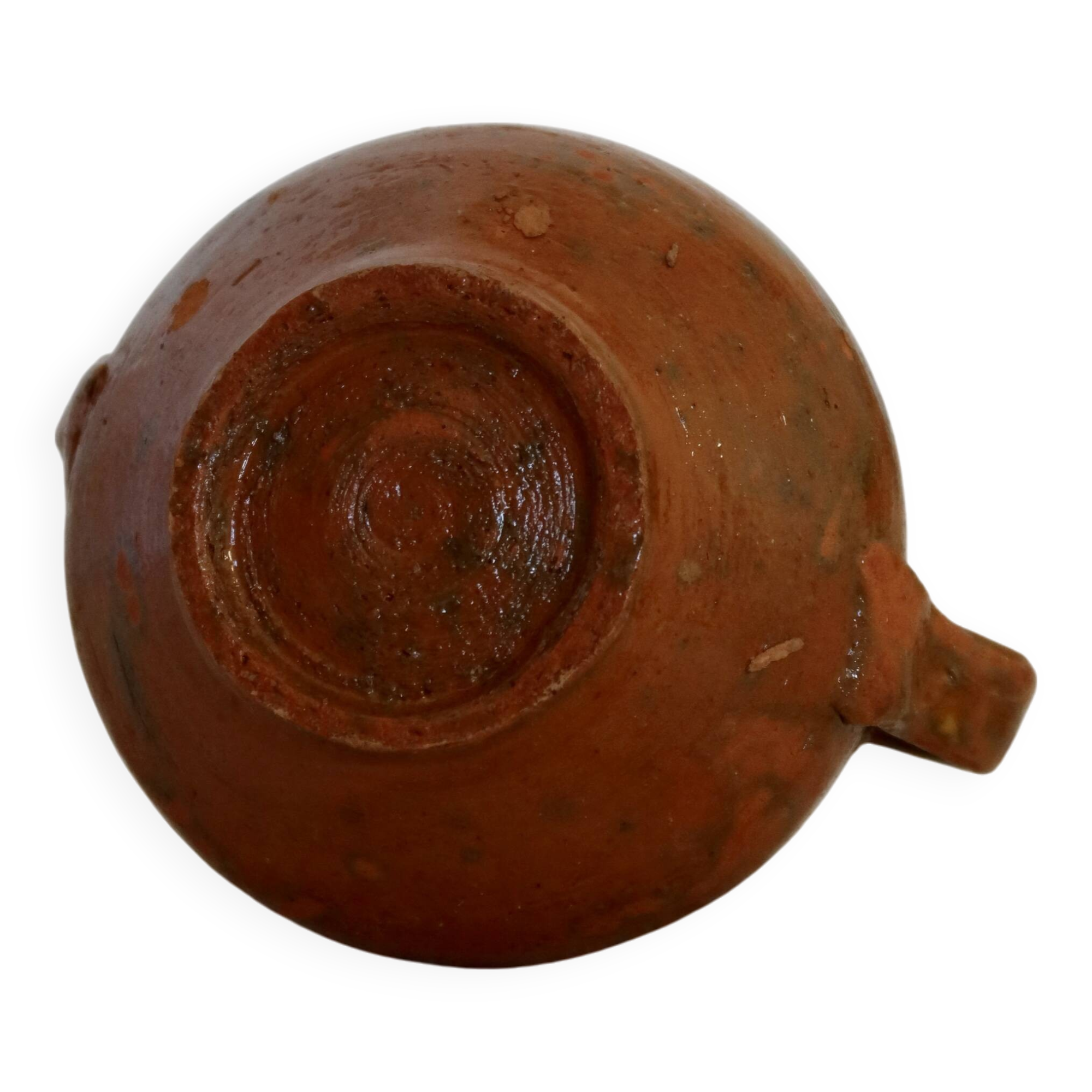 Small pottery handmade ceramic vase double handles