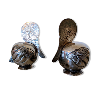 Salt & pepper shaker silver metal