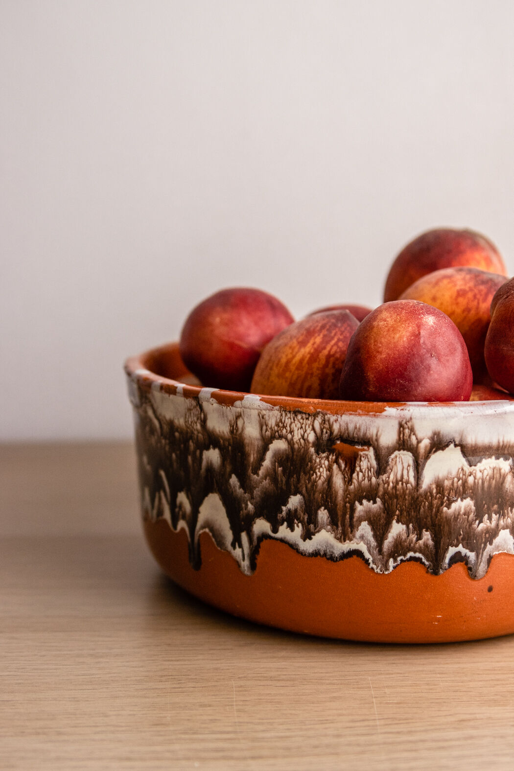 Enamelled terracotta salad bowl