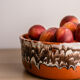 Enamelled terracotta salad bowl