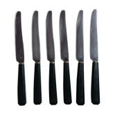 6 old knives in black bakelite