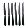 6 old knives in black bakelite