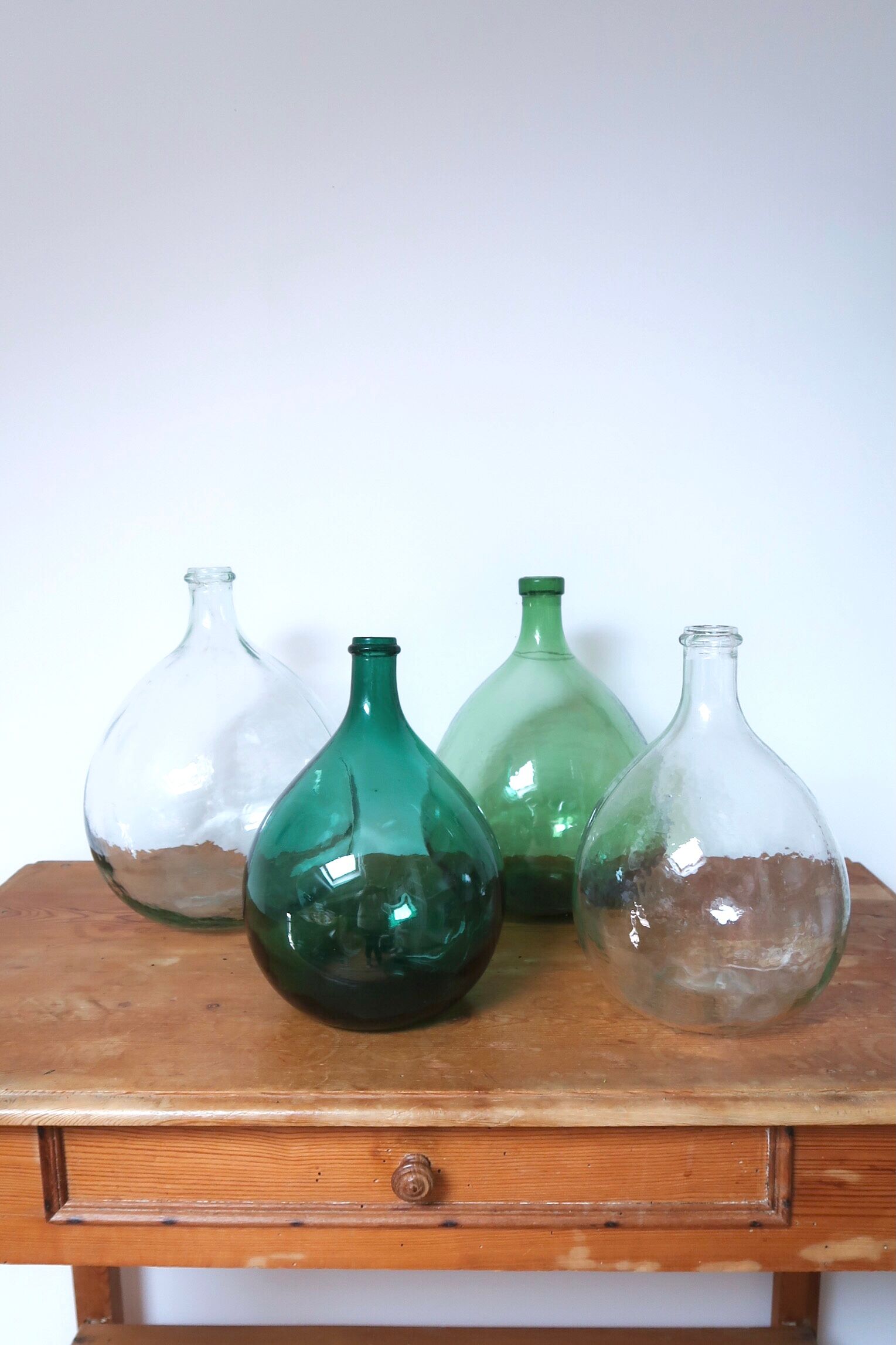 5 litre blue demijohn glass canister