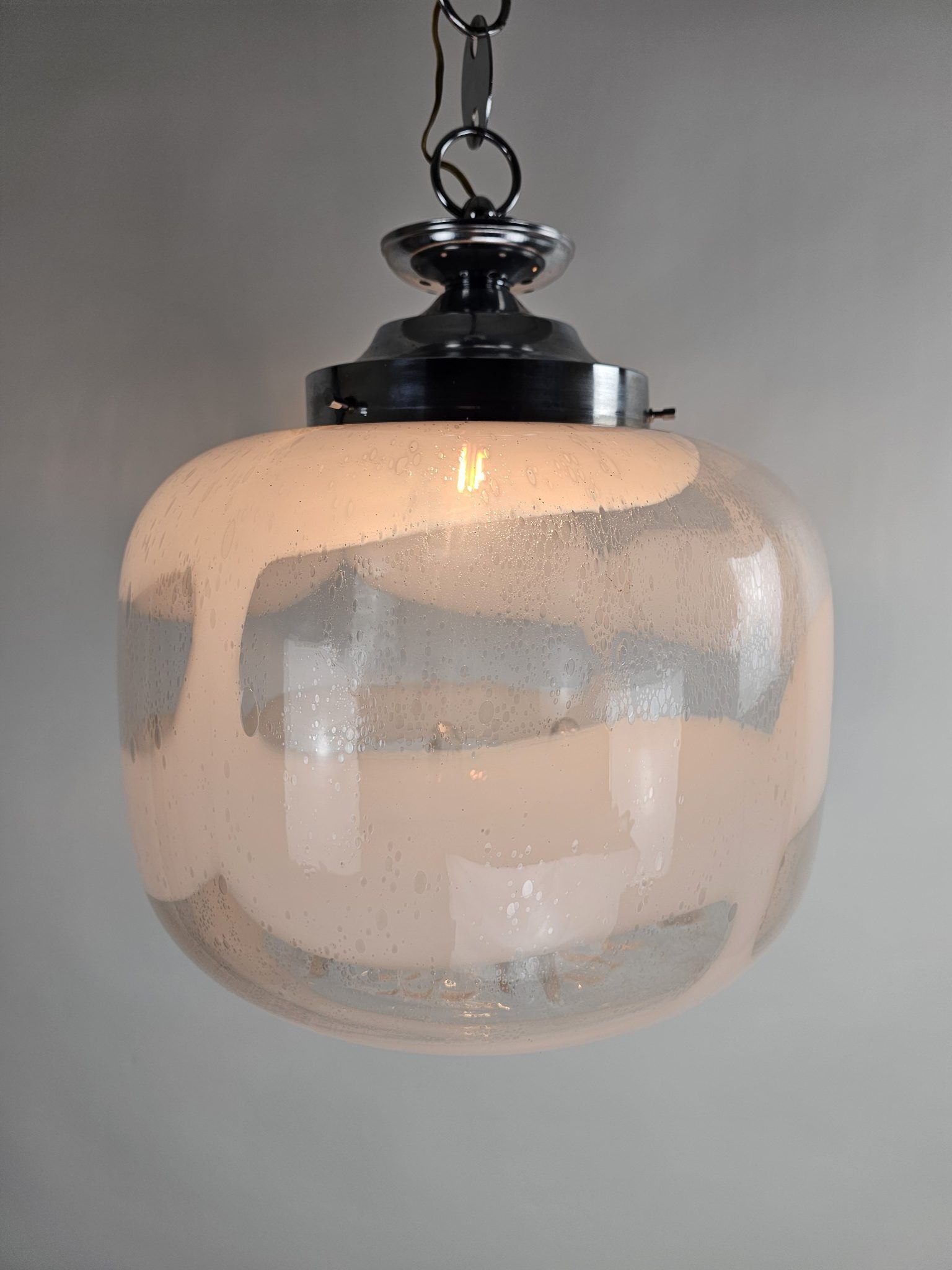 Suspension italienne en verre de Murano formes nuageuses