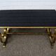 Golden wrought iron coffee table